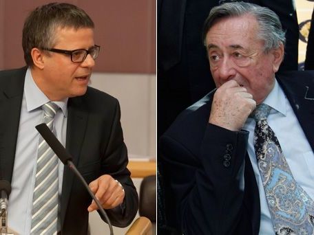 Das findet VP-Chef Roland Frühstück nicht lustig, aber Richie Lugner ist ehrlich: "Ich bin so blad." Das findet VP-Chef Roland Frühstück nicht lustig, aber Richie Lugner ist ehrlich: "Ich bin so blad."