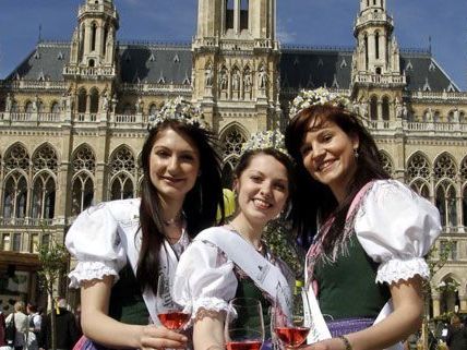 Es wird steirisch-frühlingshaft am Wiener Rathausplatz. Es wird steirisch-frühlingshaft am Wiener Rathausplatz.