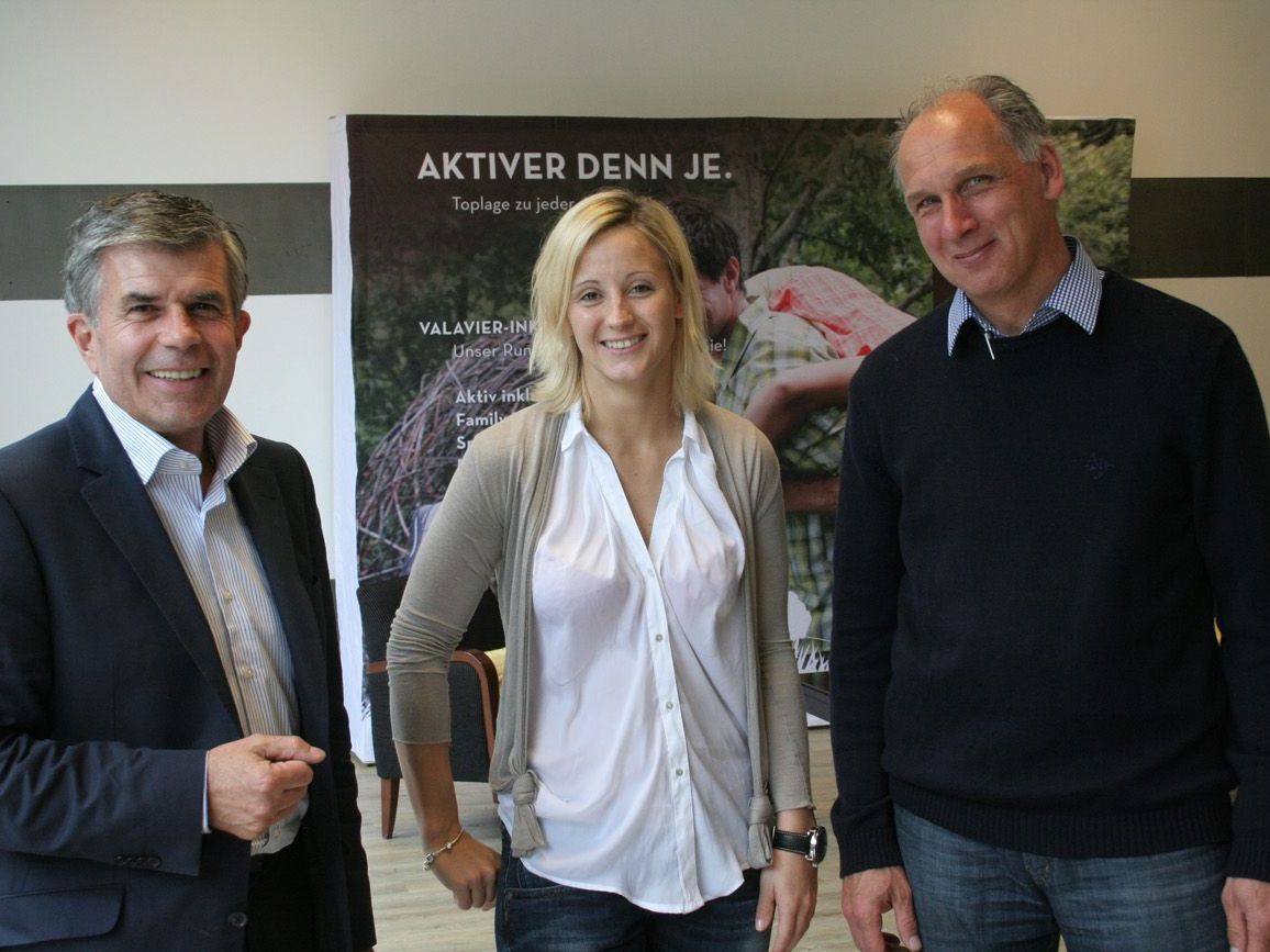 Edi Meyer (Hotel Valavier), Skirennläuferin Michaela Kirchgasser, Mental-Coach Günter Spiesberger. Edi Meyer (Hotel Valavier), Skirennläuferin Michaela Kirchgasser, Mental-Coach Günter Spiesberger.