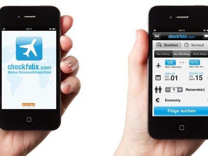 Kinderleicht am iPhone den passenden Flug finden.