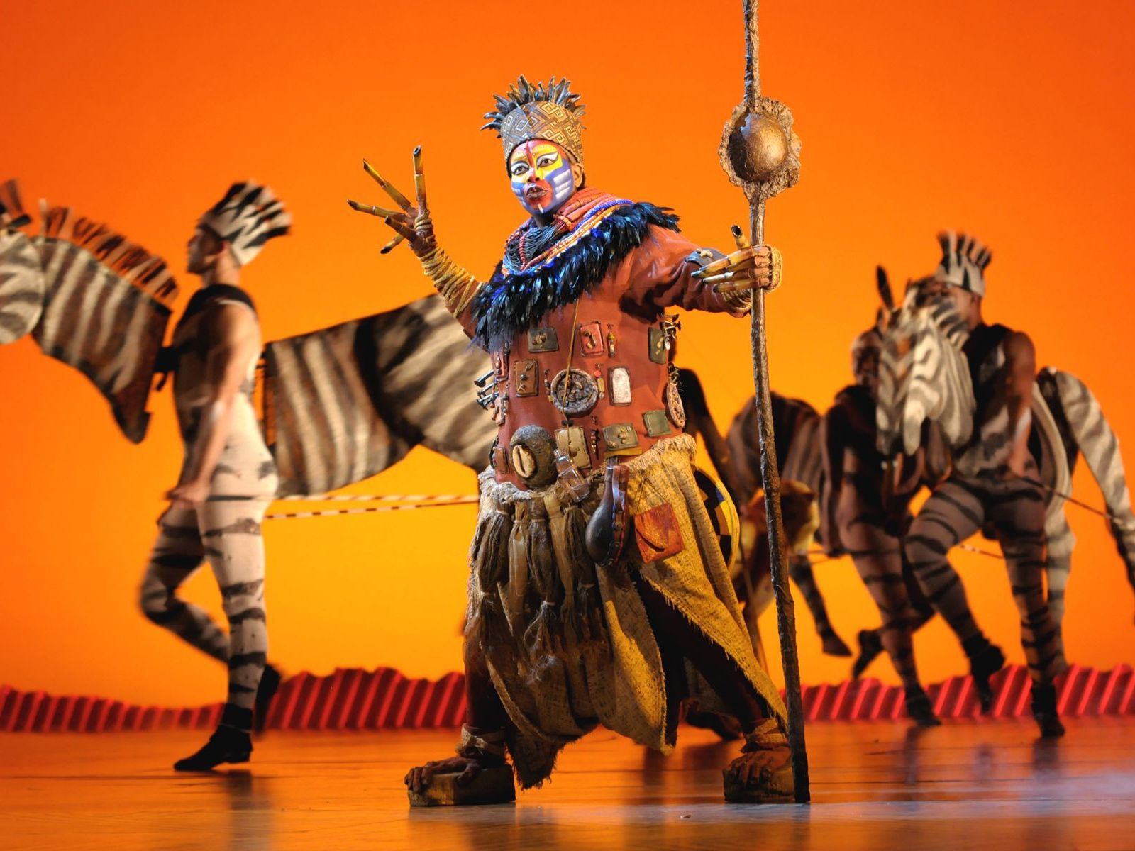 Musical "The Lion King" auf der Bühne. Musical "The Lion King" auf der Bühne.