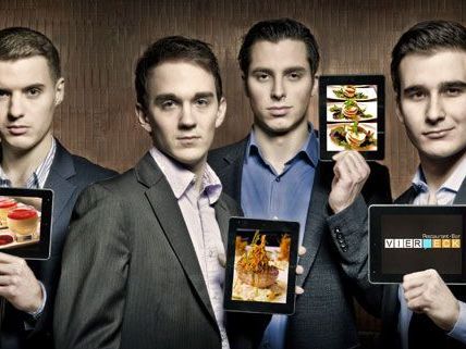 Diese vier Jungunternehmer haben Österreichs erstes Tablet-Restaurant in Wien eröffnet. Diese vier Jungunternehmer haben Österreichs erstes Tablet-Restaurant in Wien eröffnet.
