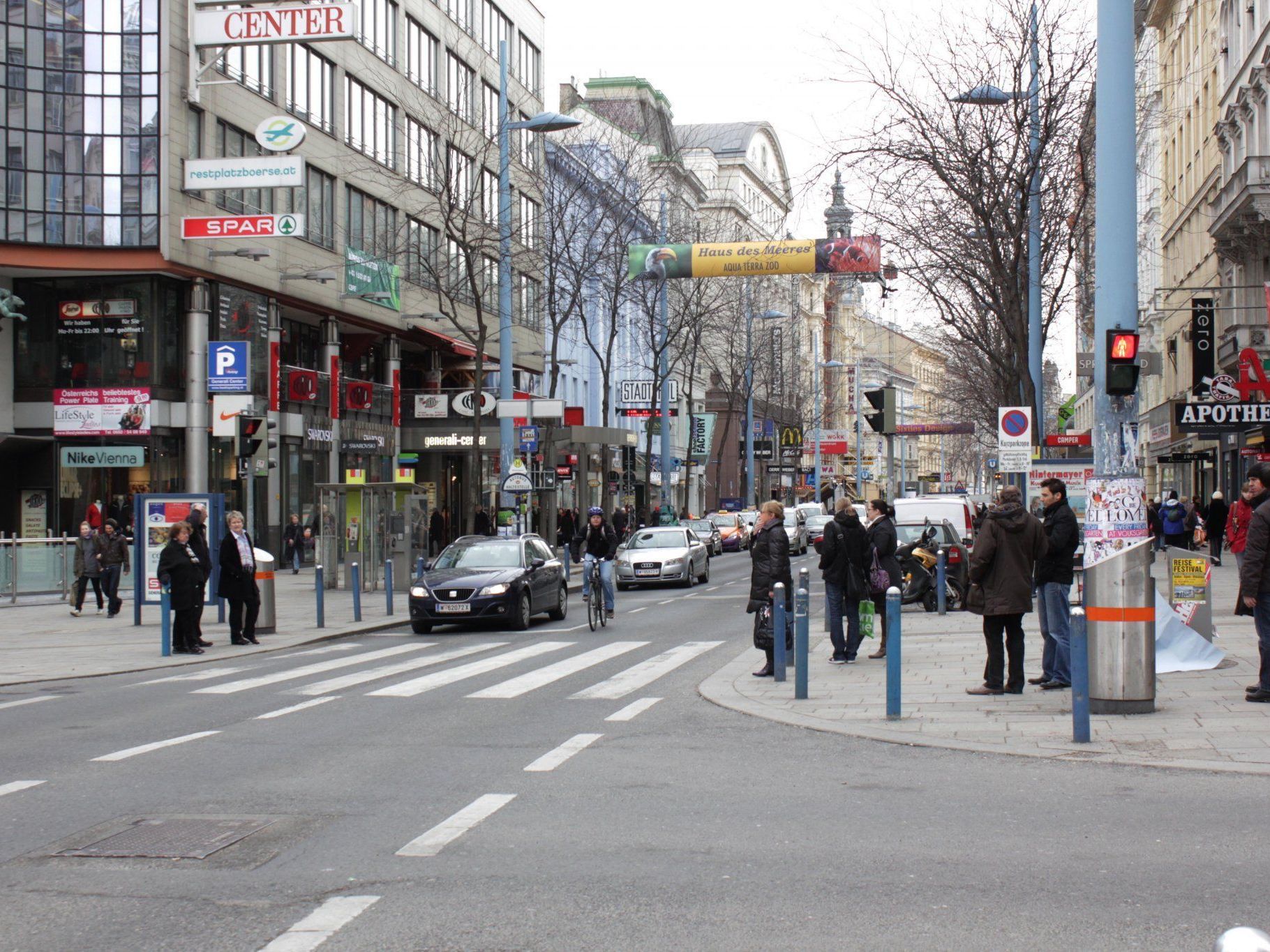 "Weitgehend autofrei" soll die Mariahilfer Straße werden "Weitgehend autofrei" soll die Mariahilfer Straße werden