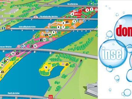 Der Plan vom Wiener Donauinselfest mit allen Inseln und Bühnen. Der Plan vom Wiener Donauinselfest mit allen Inseln und Bühnen.