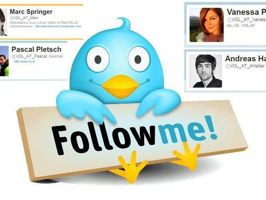 Sie können den VOL.AT-Redakteuren natürlich auch auf Twitter folgen. Sie können den VOL.AT-Redakteuren natürlich auch auf Twitter folgen.