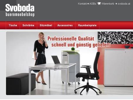 Der Svoboda Büromöbel-Onlineshop startete bereits.