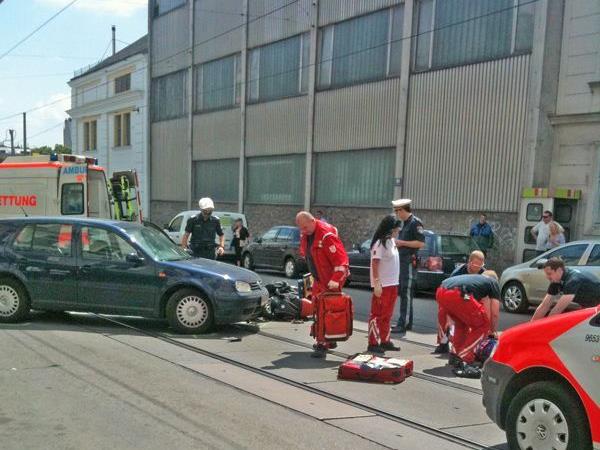 Ein Unfall mit einem Moped ereignete sich auf der Ottakringer Straße
