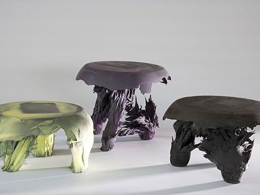 Bei der "Material Future" im MQ sind unter anderem diese "Gravity stools" zu bewundern