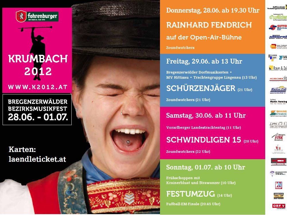 Plakat für Bezirksmusikfest Krumbach sorgt für Aufregung. Plakat für Bezirksmusikfest Krumbach sorgt für Aufregung.