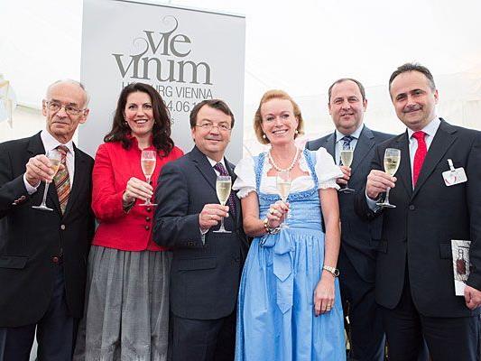 Bei der Eröffnung der großen Weinmesse VieVinum in Wien am Samstag