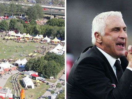 Als Johann K, trat Hans Krankl am Donauinselfest auf. Als Johann K, trat Hans Krankl am Donauinselfest auf.