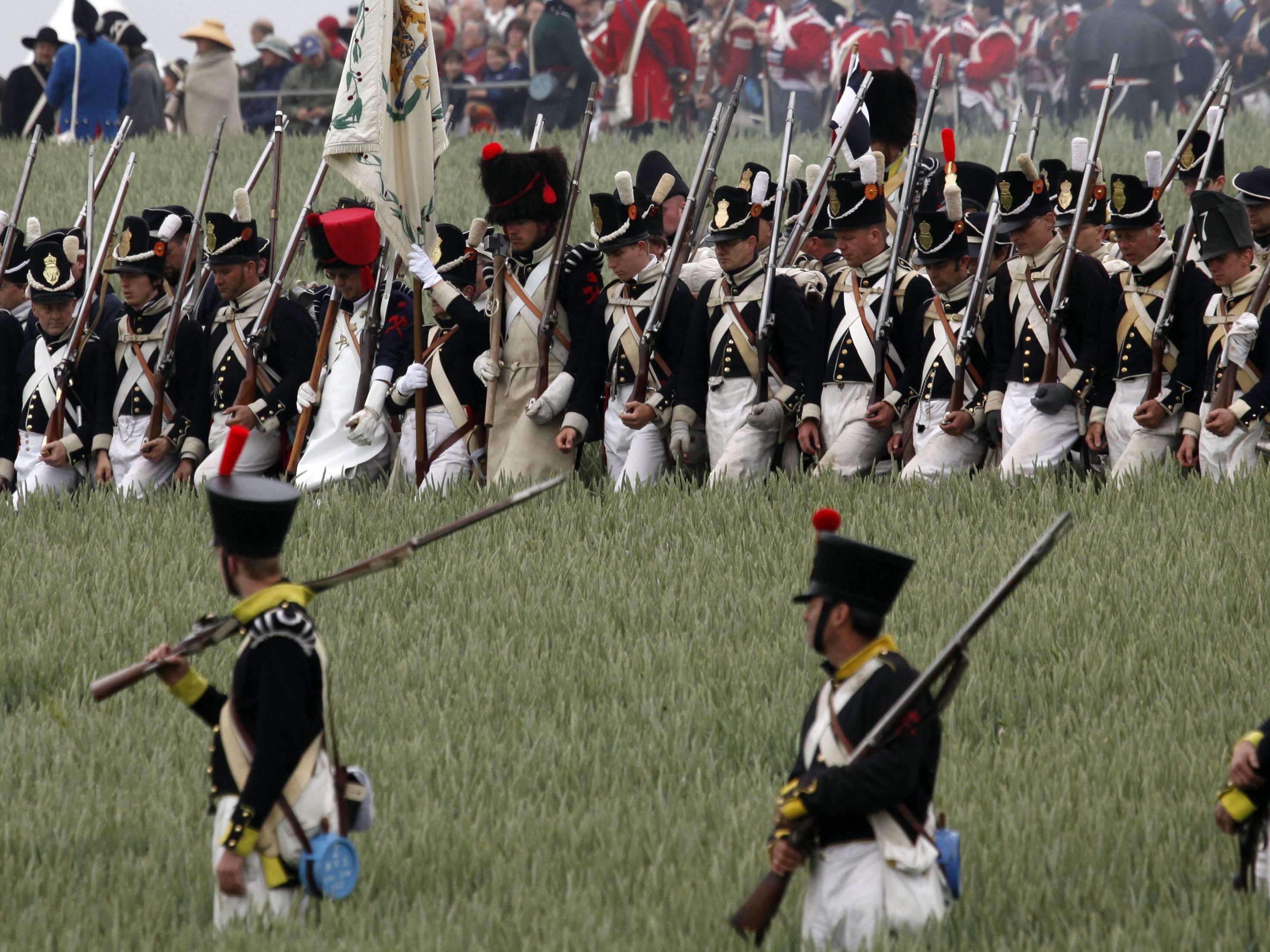 Nachgestellte Schlacht von Waterloo.
