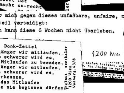 Eine Million solcher Zettel hat Helmut Seethaler seit 1976 verteilt