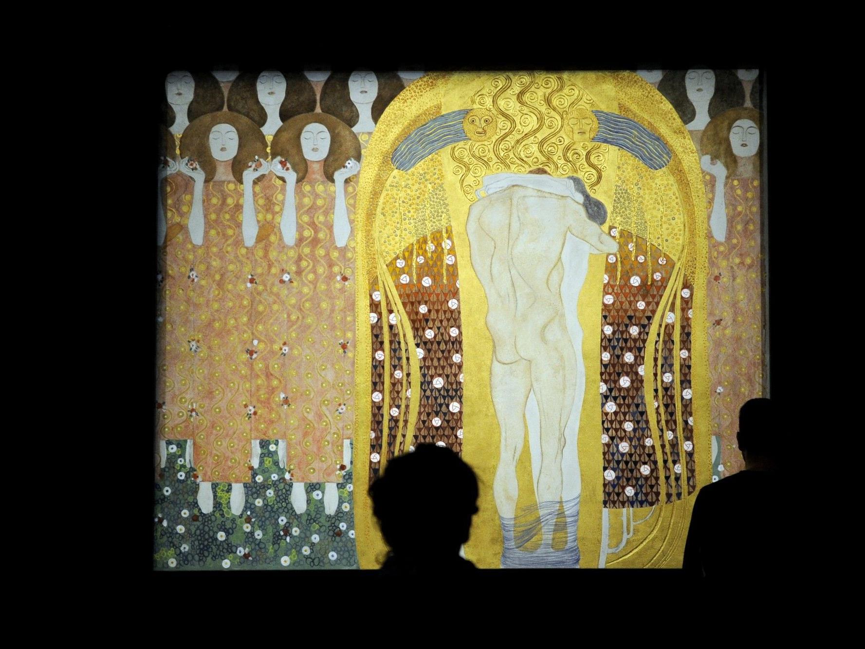 Das Bild "Diesen Kuss der ganzen Welt (Künste, Chor und Umarmung)" (im Bild) von Gustav Klimt ist im Gegensatz zur vermeintlichen Wiederentdeckung in OÖ ein Original.