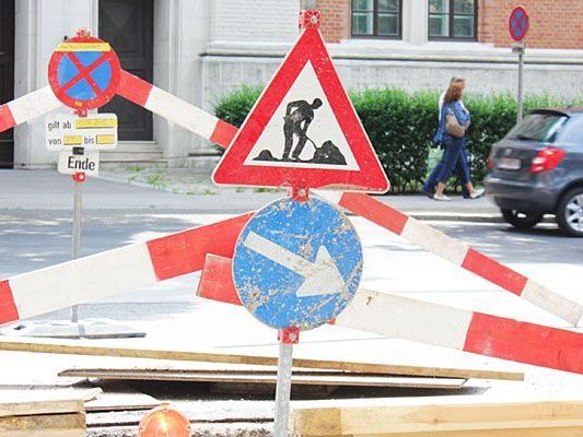 Auf der Spitalgasse finden Bauarbeiten statt