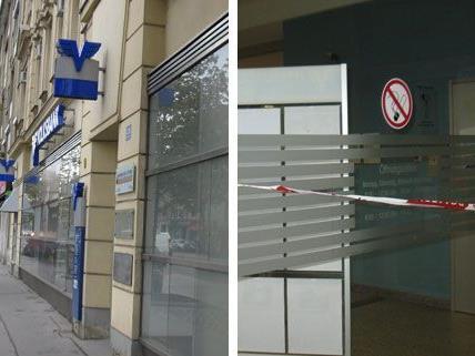 Diese Volksbank in Wien-Donaustadt wurde am Freitag überfallen.