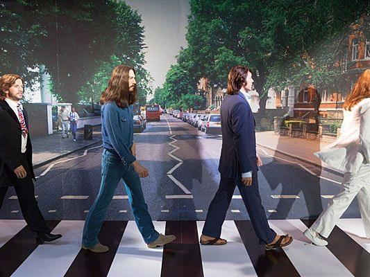 In ihrer wohl berühmtesten Pose sind die Beatles bei Madame Tussauds in Wien zu sehen