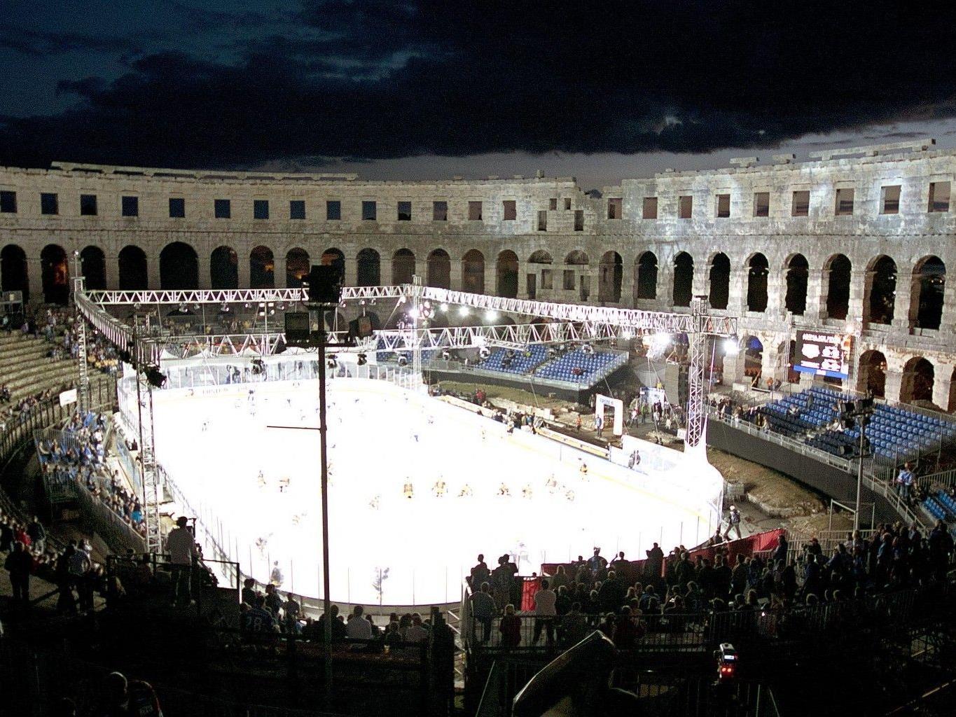 Die Vienna Capitals verloren im Amphitheater von Pula mit 1:4.