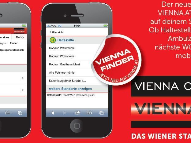 Der Vienna Finder steht für mehr Service in Wien. Der Vienna Finder steht für mehr Service in Wien.