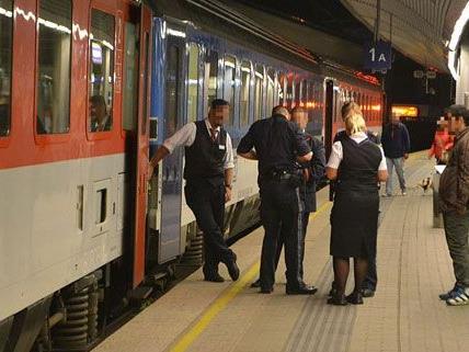 Am Bahnsteig warteten die Polizisten bereits auf den Mann, der einer Zugbegleiterin Geld gestohlen hatte.
