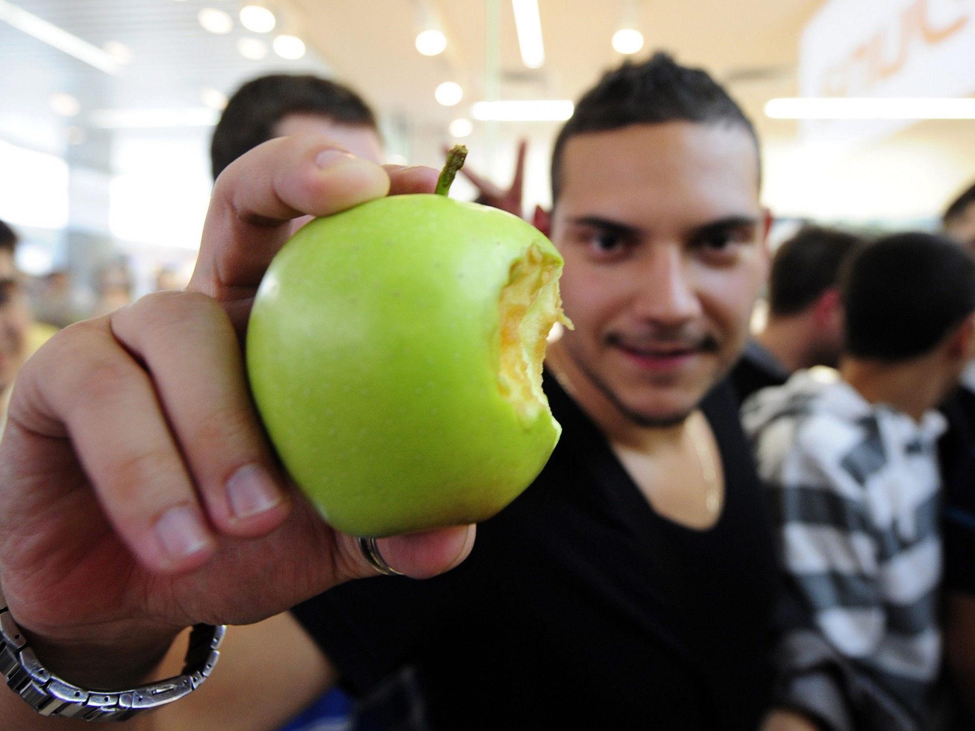 Der angebissene Apfel könnte für Appel zum Problem in Russland werden.
