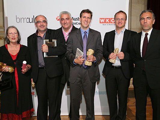 Buchliebling 2012 (v.l.n.r.): Susanne Scholl, Michael Niavarani, Ossi Hejlek, Jeff Kinney, Markus Hengstschläger, Christian Pöttler