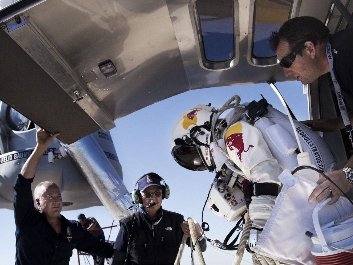 Live-Stream: Felix Baumgartner wagt zum zweiten Mal den Stratos-Sprung-Versuch.