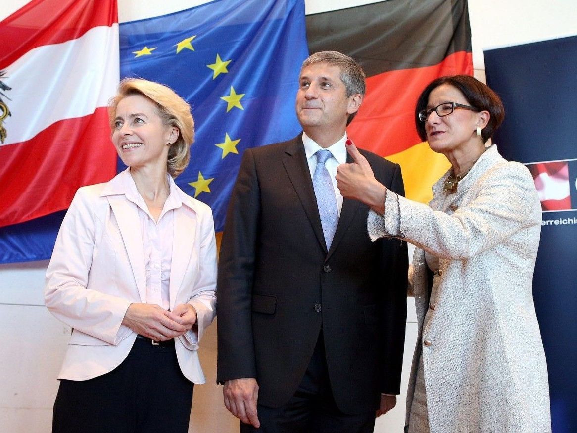 Von der Leyen, Spindelegger und Mikl-Leitner. Von der Leyen, Spindelegger und Mikl-Leitner.