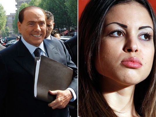 Italiens Ex-Premier Silvio Berlusconi; Karima el Marough alias "Ruby". Italiens Ex-Premier Silvio Berlusconi; Karima el Marough alias "Ruby".