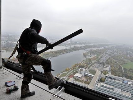 Ausblick von der höchsten Baustelle der Stadt.