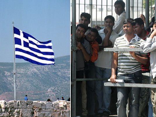 Illegale Einwanderer in Griechenland.