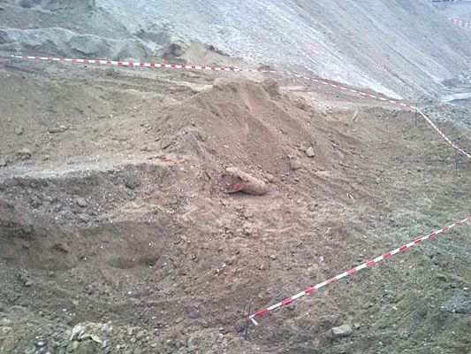 Auf einer Baustelle in Floridsdorf fand man eine Fliegerbombe Auf einer Baustelle in Floridsdorf fand man eine Fliegerbombe