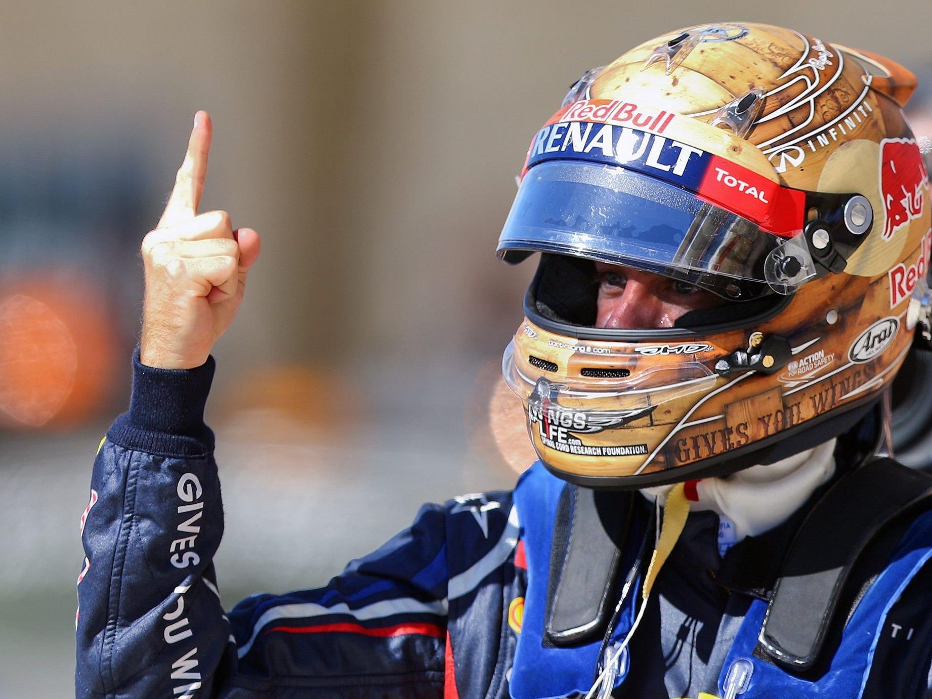 Der "Vettel-Finger": "Super-Seb" kann in Austin bereits Weltmeister werden.