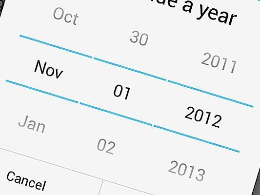 Derzeit kann ein Kontakt laut Android 4.2 nicht im Dezember Geburtstag haben.