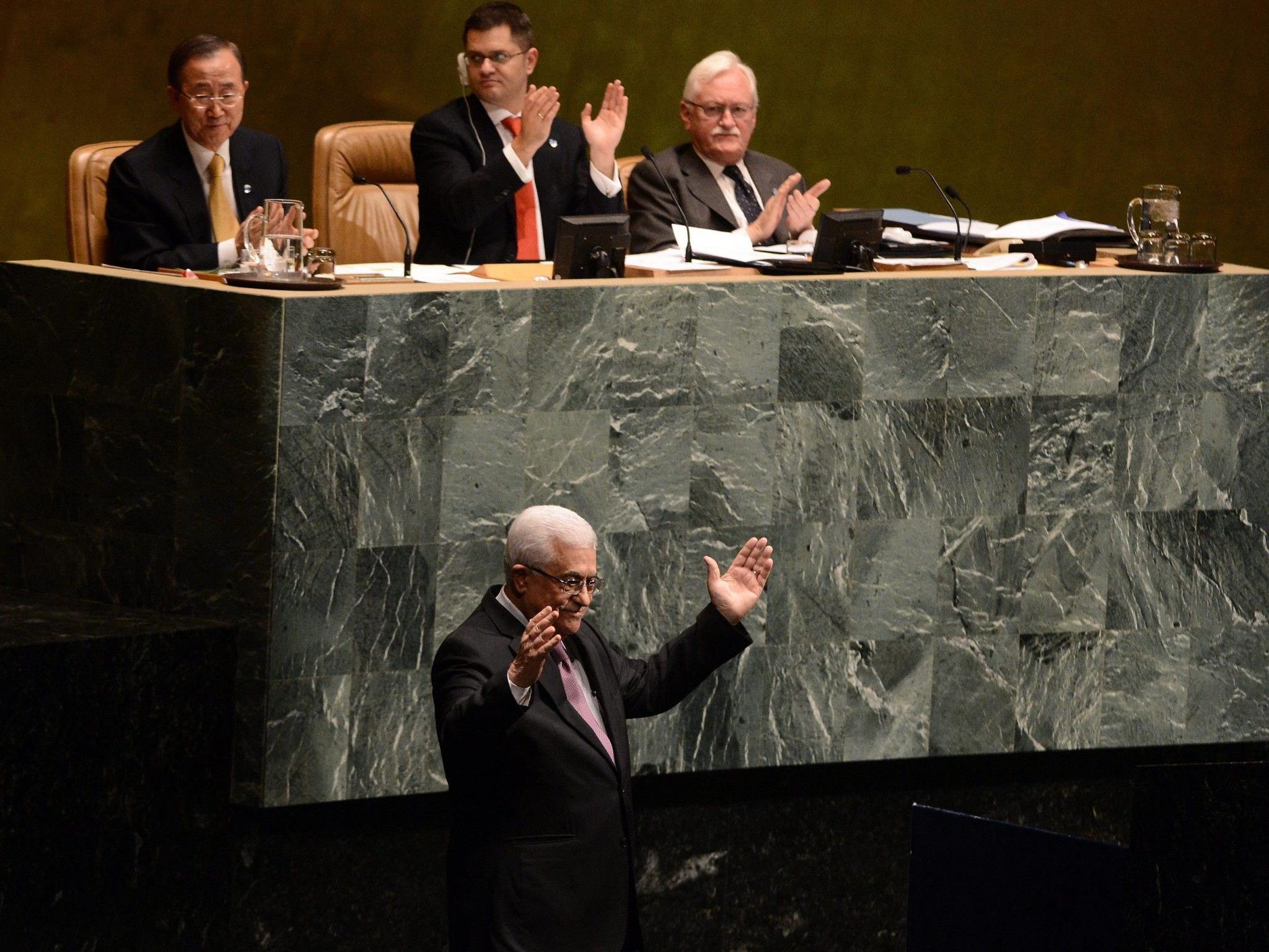 138 Staaten unterstützten den Antrag von Präsident Abbas.