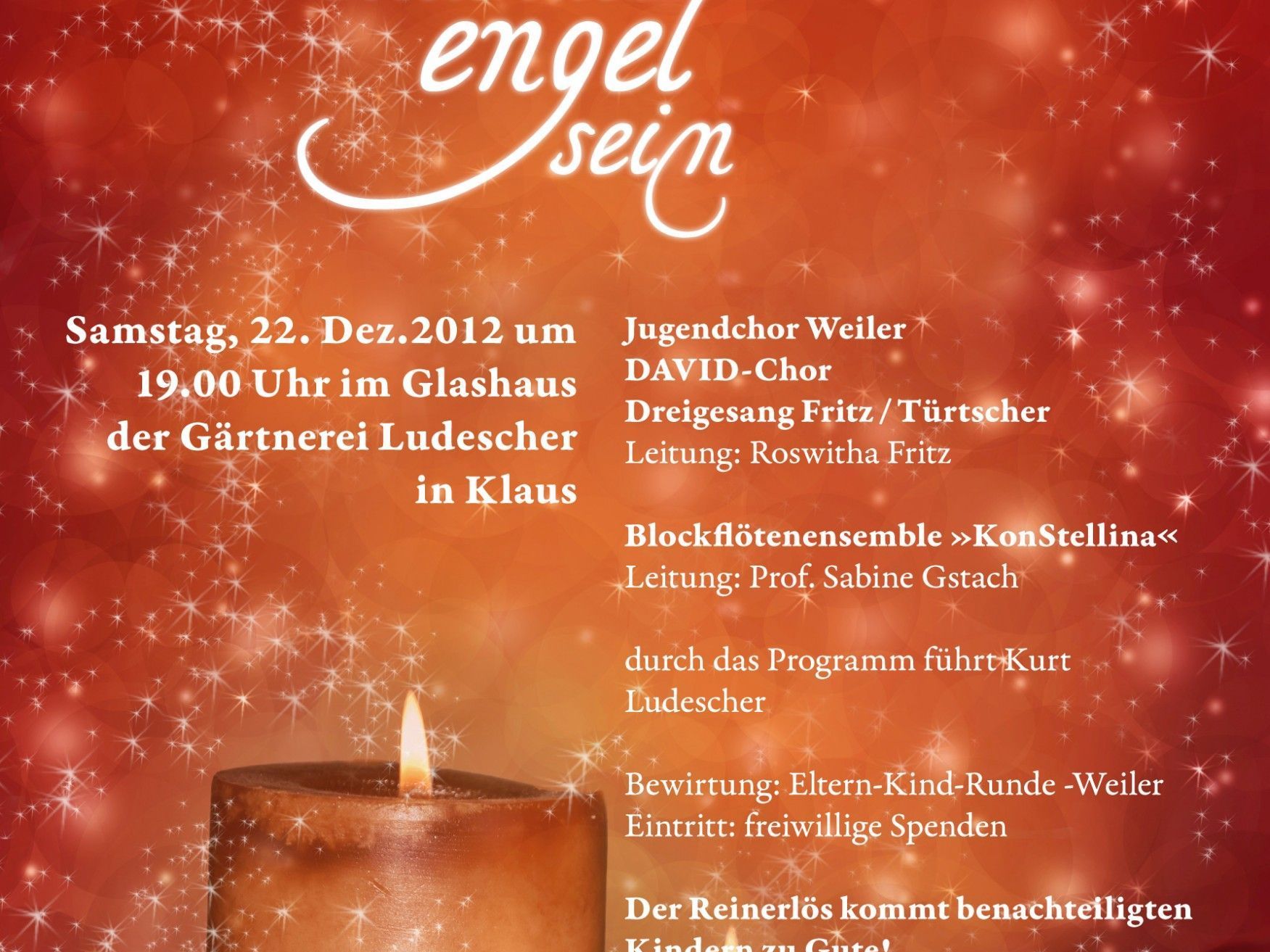 David- und Jugendchor Weiler lädt zu einem ganz besonderen Weihnachtskonzert. David- und Jugendchor Weiler lädt zu einem ganz besonderen Weihnachtskonzert.