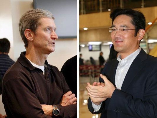 Tim Cook (Apple) und Lee Jae-Yong (Samsung) sollten Frieden schließen, meint die Richterin. Tim Cook (Apple) und Lee Jae-Yong (Samsung) sollten Frieden schließen, meint die Richterin.
