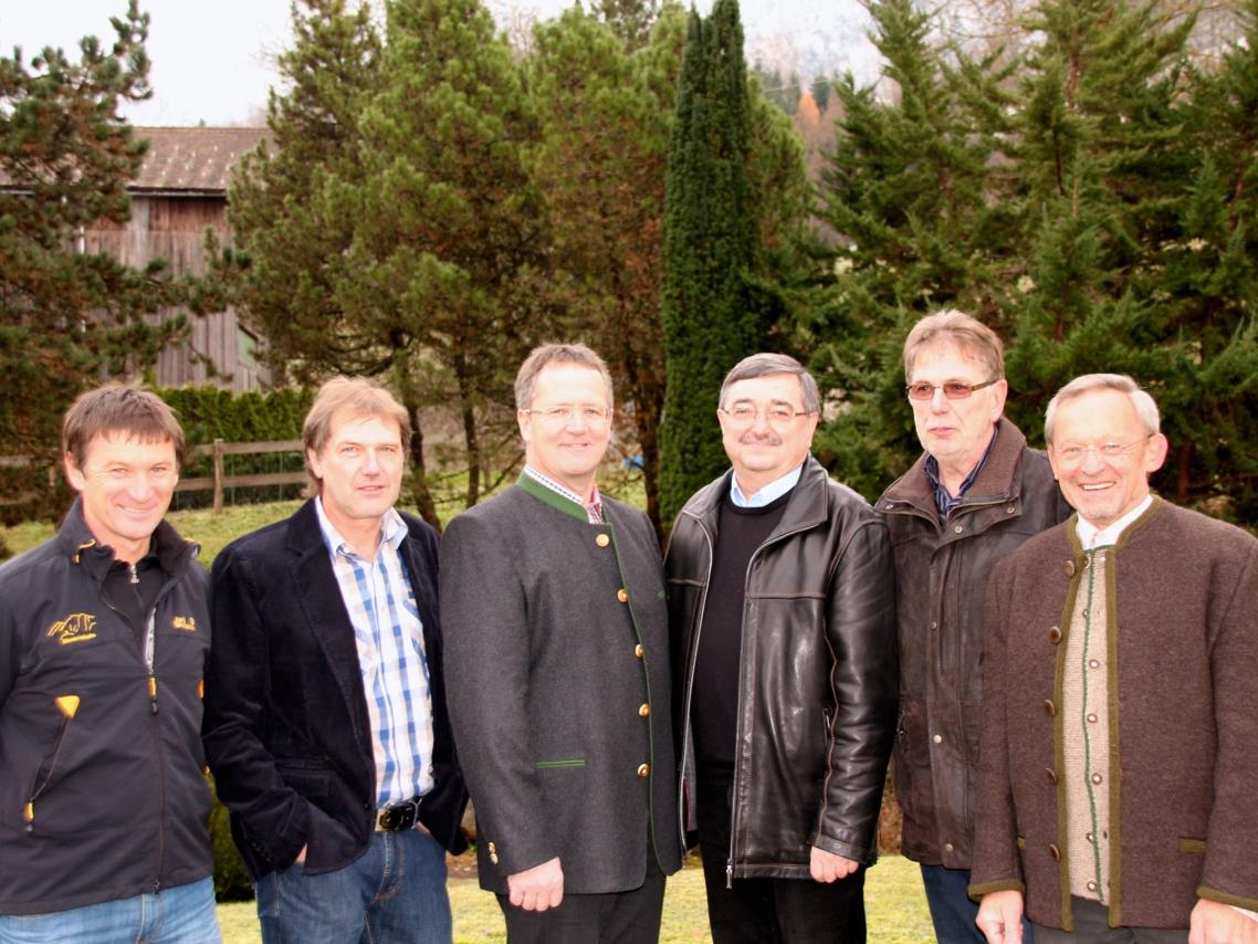 Agrar-Vorstand: Erich Decet, Johann Burtscher, Josef Latzer, Hans Maier, Herbert Greussing und Hannes Albrecht.