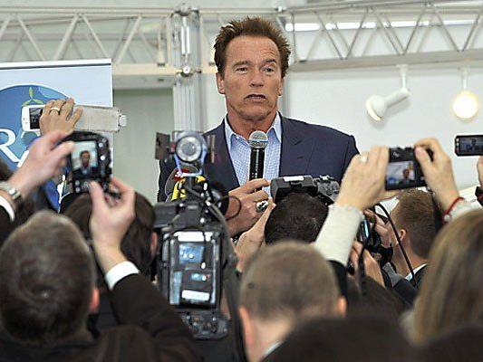 Arnold Schwarzenegger beim Pressetermin anlässlich der Umweltkonferenz