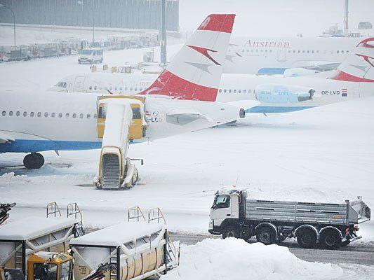 Winterwetter - Flugbetrieb in Wien-Schwechat normalisiert
