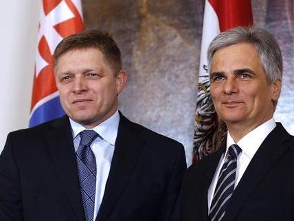 Der slowakische Ministerpräsident Robert Fico zu Besuch bei Bundeskanzler Werner Faymann
