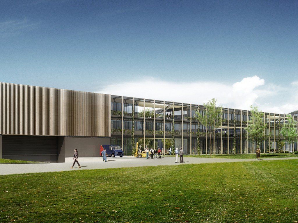 So soll das Omicron Gebäude nach der Fertigstellung aussehen. So soll das Omicron Gebäude nach der Fertigstellung aussehen.