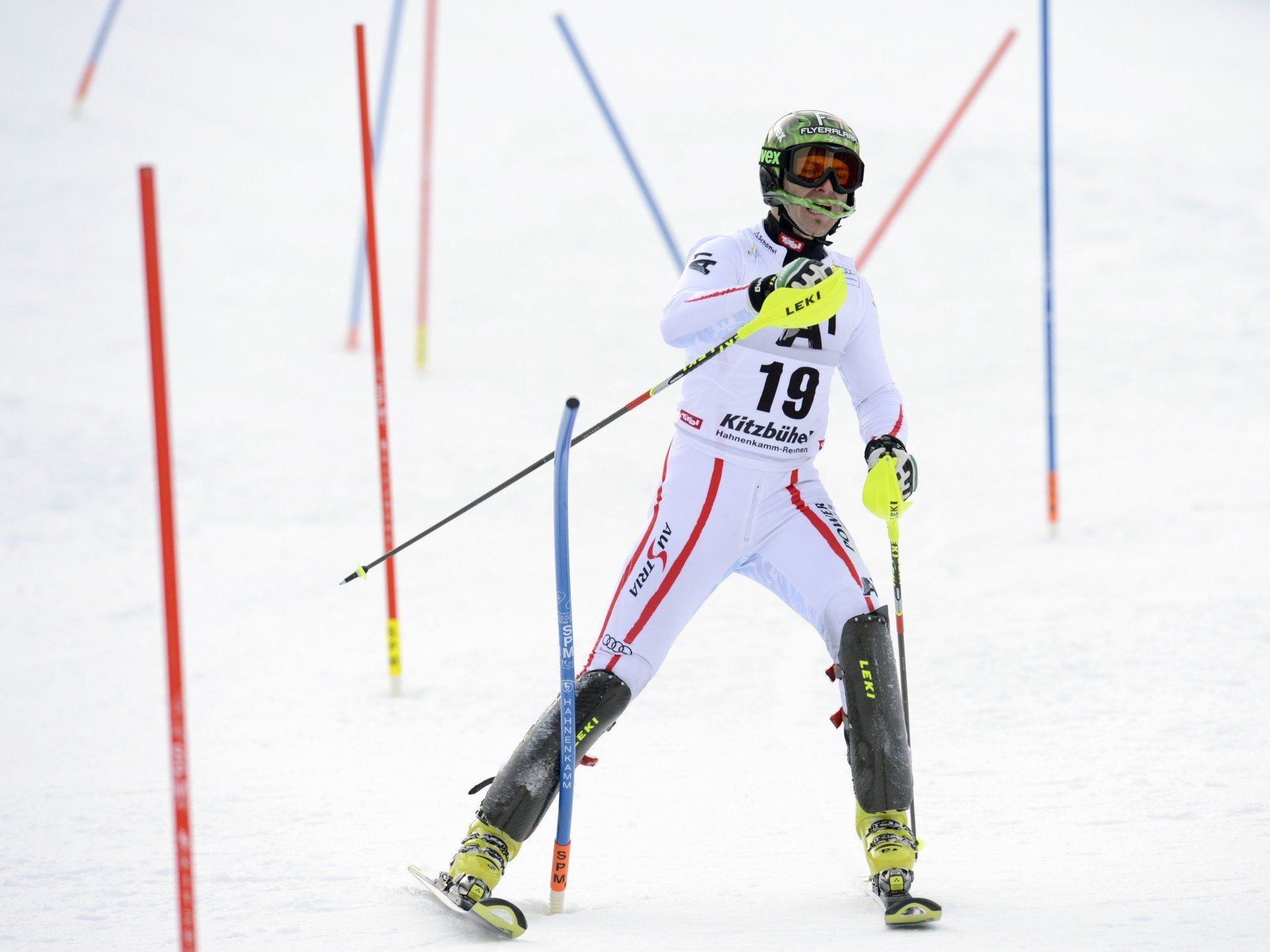 Reinfried Herbst schied im 2. Durchgang des Slaloms der Herren in Kitzbühel aus. Reinfried Herbst schied im 2. Durchgang des Slaloms der Herren in Kitzbühel aus.