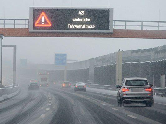 Winterwetter: Die A21 wurde gesperrt