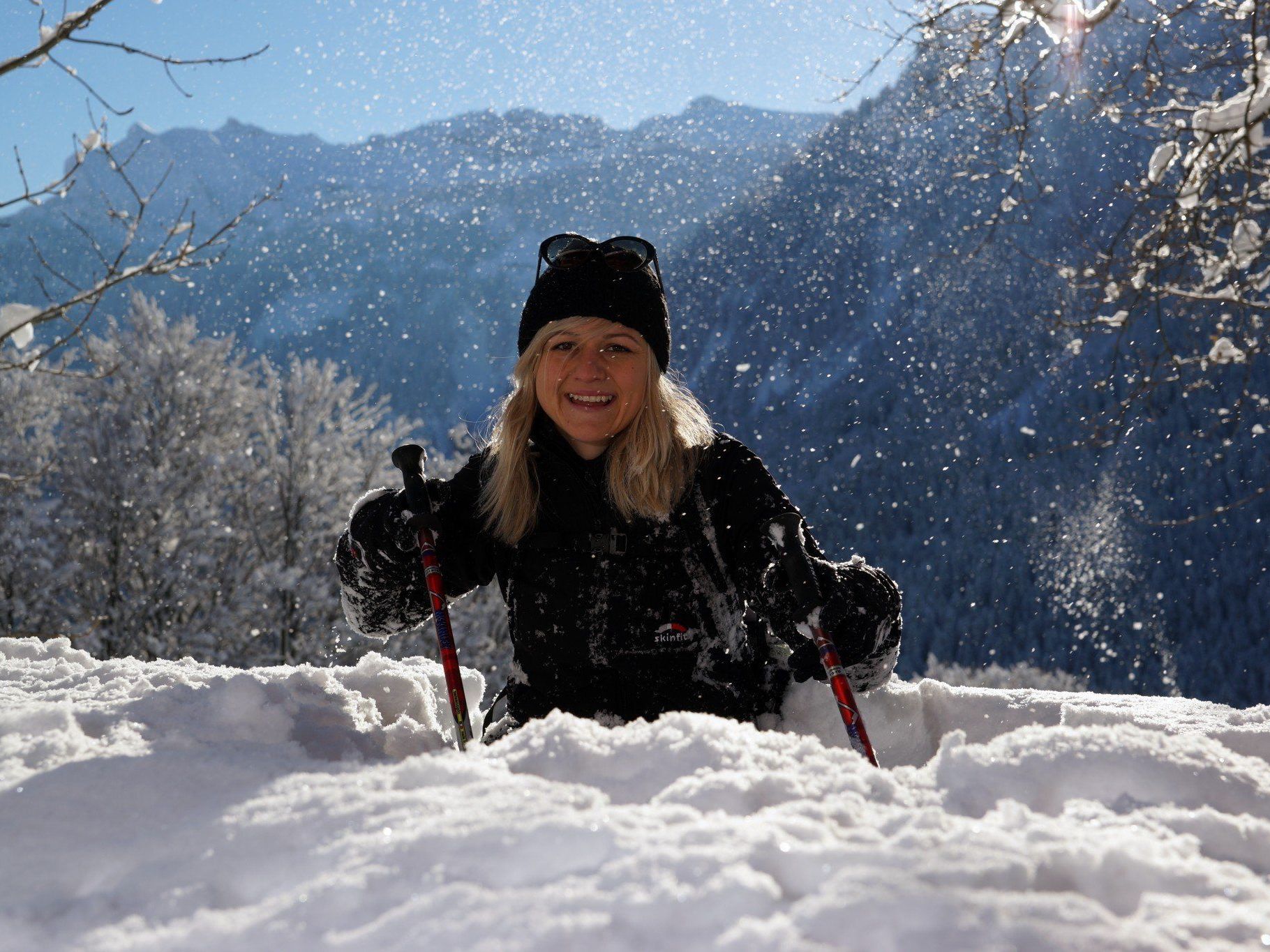 Schneeschuhwandern: Maria Moosbrugger aus Lingenau Schneeschuhwandern: Maria Moosbrugger aus Lingenau