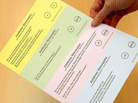 So werden die Stimmzettel zur Volksbefragung aussehen