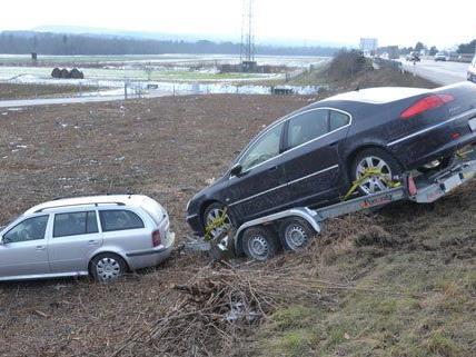 Bei Breitenau kam es am Montag auf der A2 zu einem Unfall.
