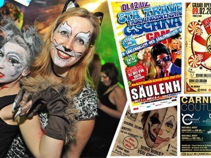 Auf den vielen Clubbings rund um Fasching darf man sich auf schrille Verkleidungen freuen