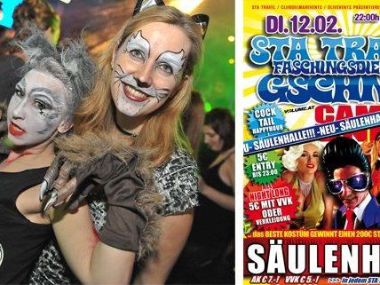 In der Säulenhalle ging der wahrscheinlich legendärste Faschingsgschnas über die Bühne In der Säulenhalle ging der wahrscheinlich legendärste Faschingsgschnas über die Bühne