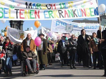Marsch der seltenen Erkrankungen in Wien.